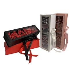 Wholesale Empty Rose Long Flower Gift Box for Mother's Day Flower Box for Floral Arrangements in Stock MAMA MOM Flower Box