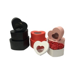 Gift Packaging Box for Bouquet Flower Arrangement Box for Wedding Valentine Decoration Mother's Day 3 Pack Heart Flower Box