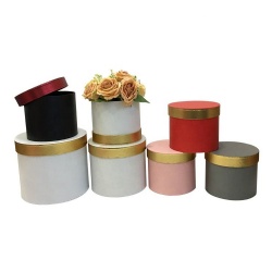 Wholesale Hug Bucket Flower Gift Box for Home Wedding Decoration Cylindrical Flower Arrangement Box 3 Pack Round Flower Box
