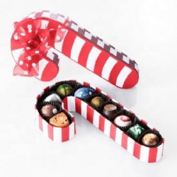 Custom Paper Cardboard Box for Chocolates Velvet Chocolate Packing Gift Box Empty Candy Cane Sweet Chocolate Tea Packaging Boxes